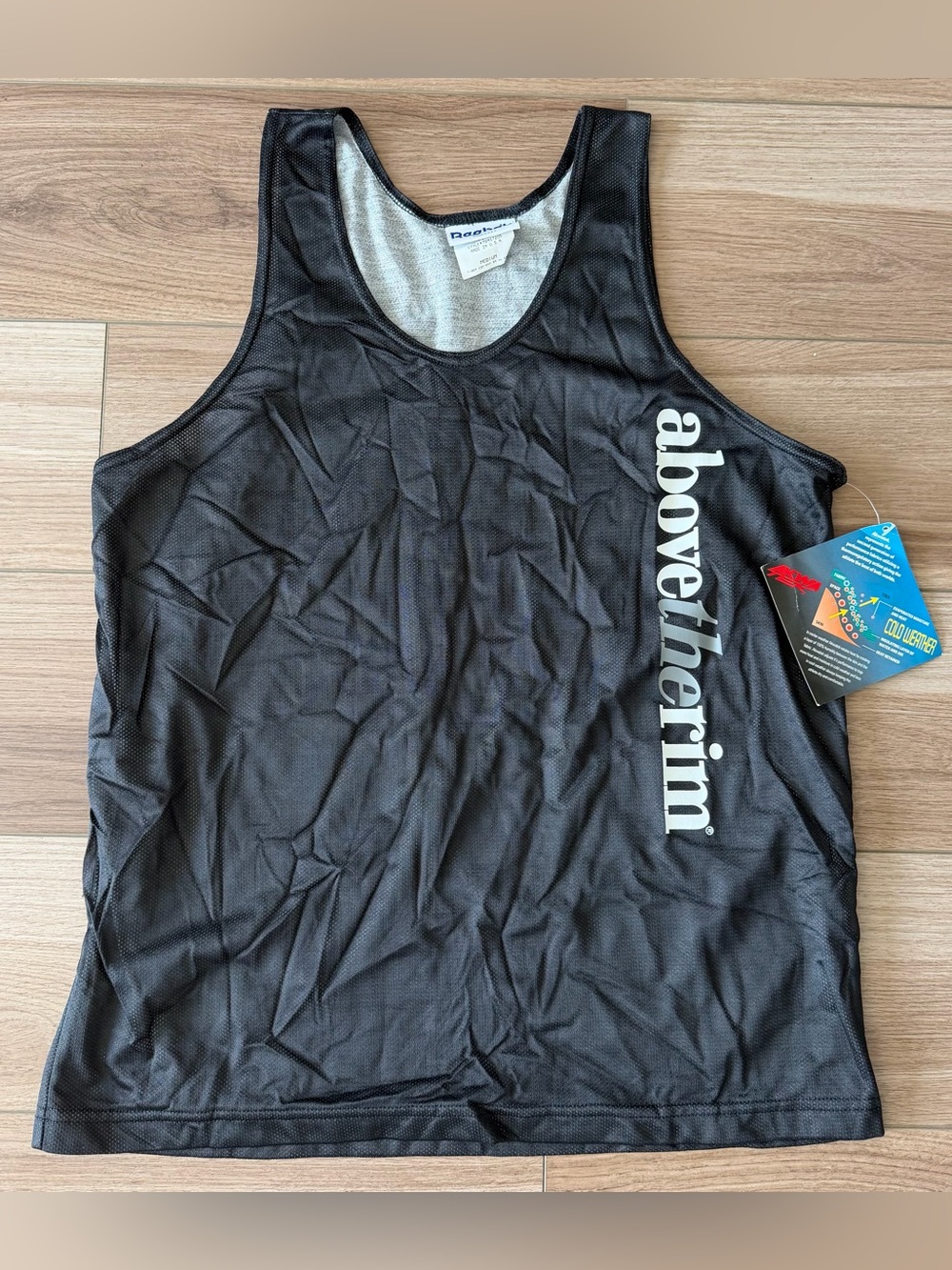 Vintage 90’s Reebok Above The Rim Black Basketball Tank Top Jersey NWT